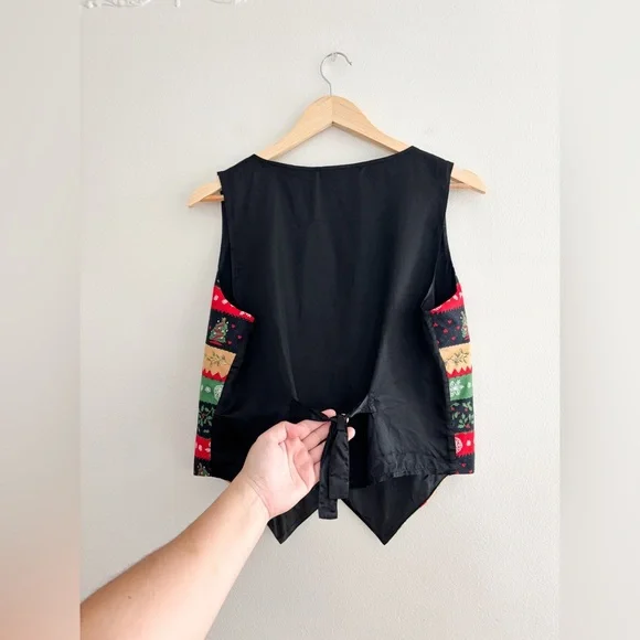 Vintage Christmas Striped Vest - Picture 4 of 4